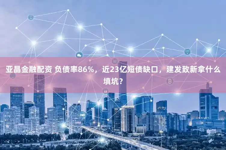 亚晶金融配资 负债率86%，近23亿短债缺口，建发致新拿什么填坑？